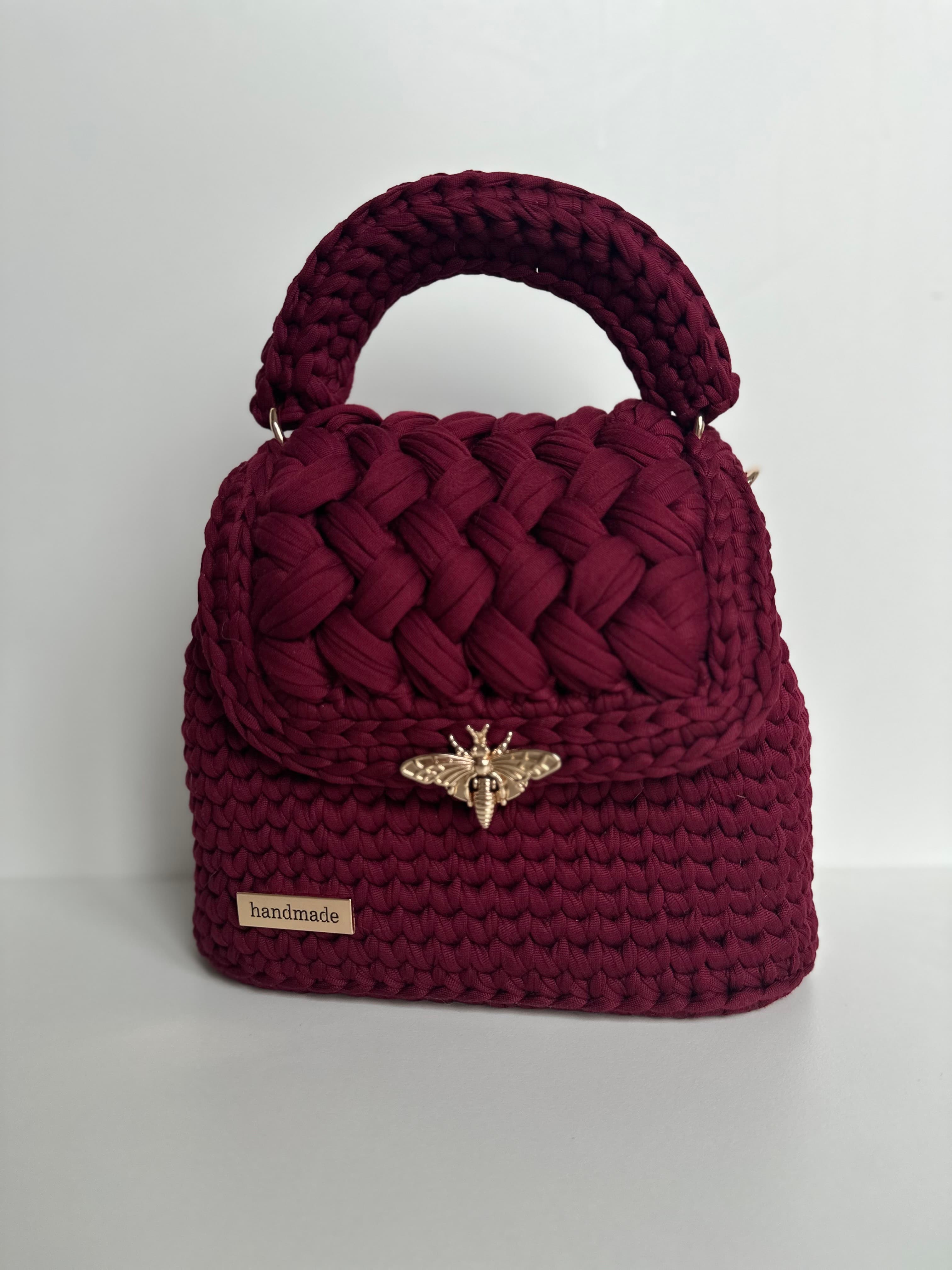 Crochet Bag — Burgundy